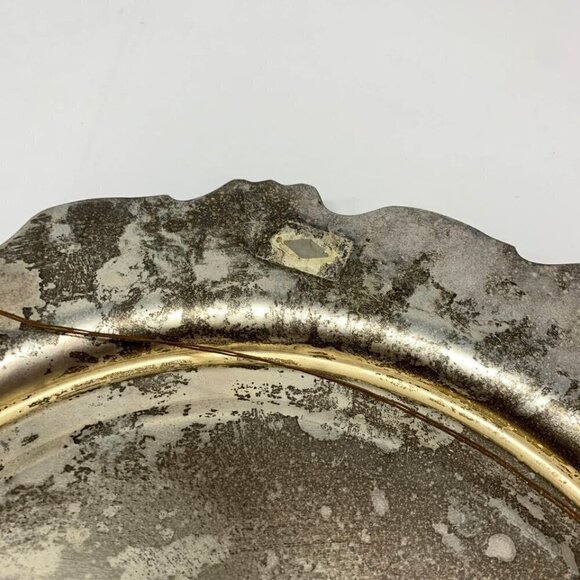 Vintage Silverplate Vanity Display Mirror Footed - Picture 7 of 8